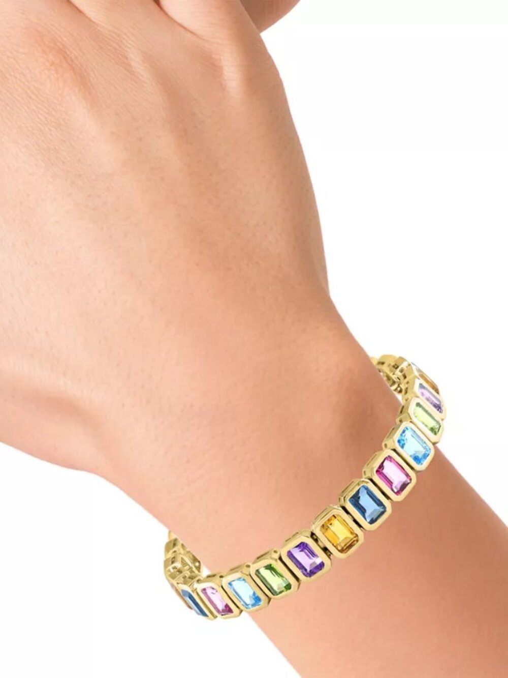 EFFY® Multi-Gemstone Flex Bracelet (25-1/2 ct. t.w.) in 14k Gold-Plated Silver - Picture 1 of 3